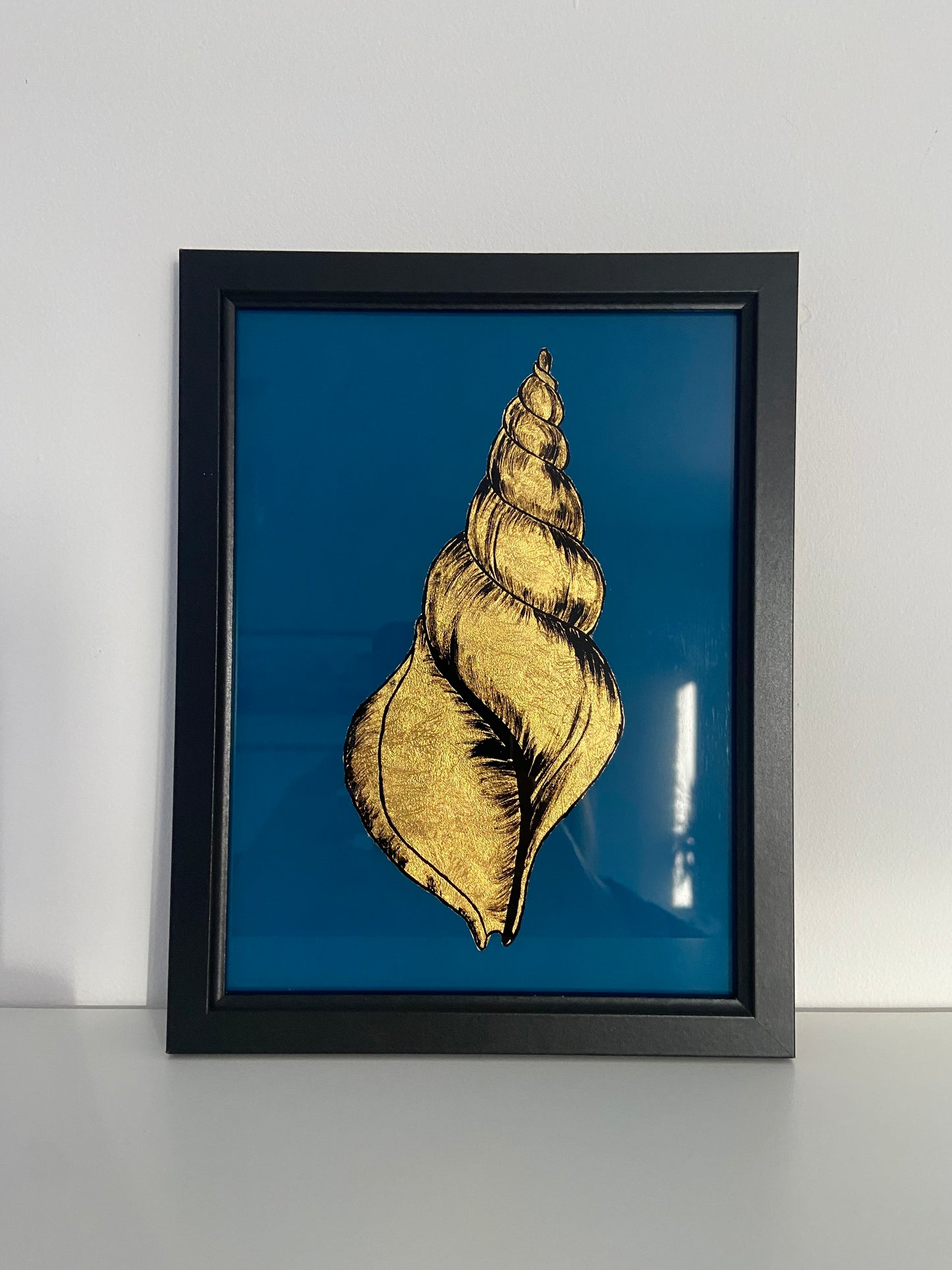 Shell - Hand painted Gilded Artwork – Framed