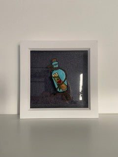 Message in a Bottle - Hand painted Gilded Artwork – Framed