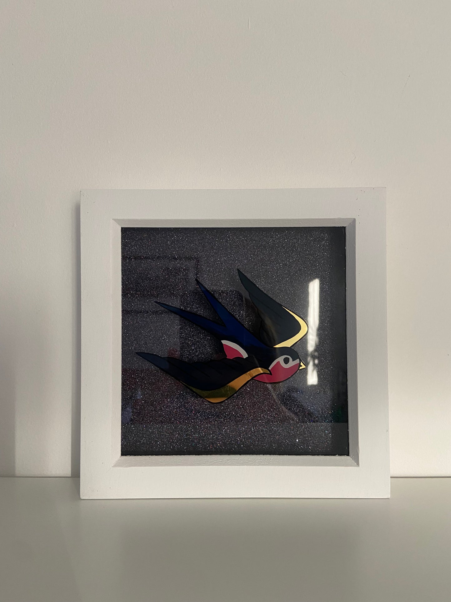 Swallow - Hand painted Gilded Artwork – Framed