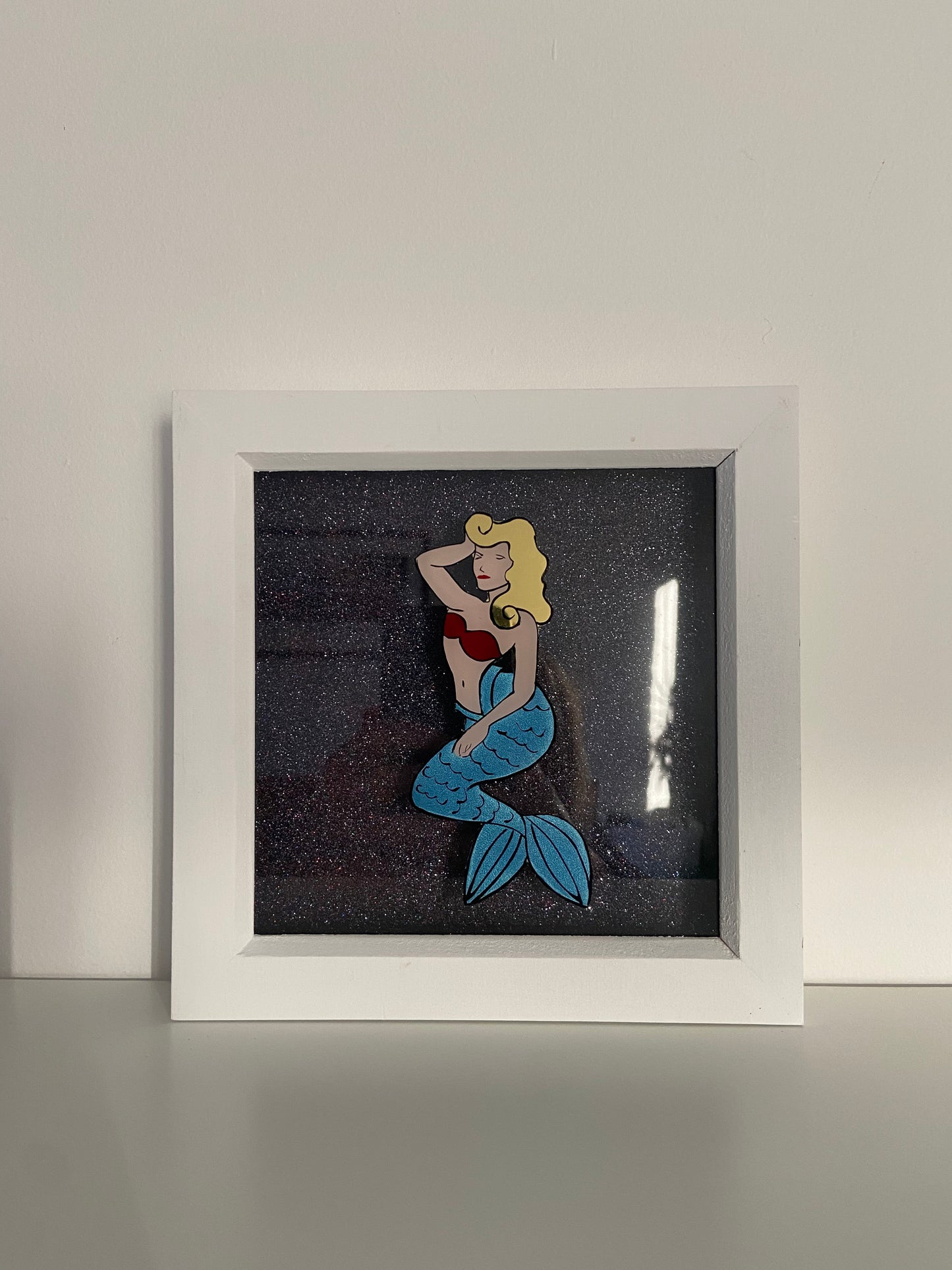 Mermaid - Hand painted Gilded Artwork – Framed